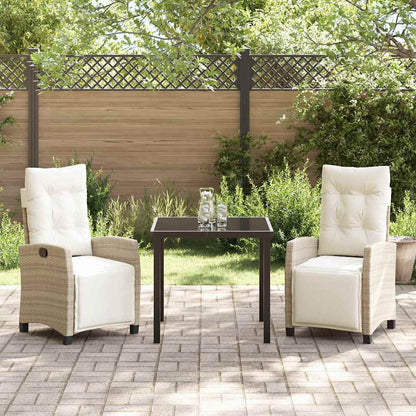 Set da Pranzo per Giardino 3 pcs Beige polyrattan - homemem39