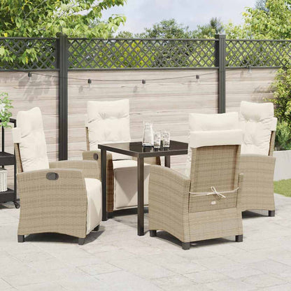 Set da Pranzo per Giardino 5 pcs Beige polyrattan - homemem39