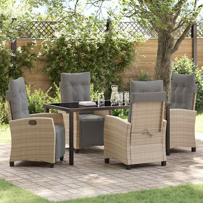 Set da Pranzo per Giardino 5 pcs Beige polyrattan - homemem39