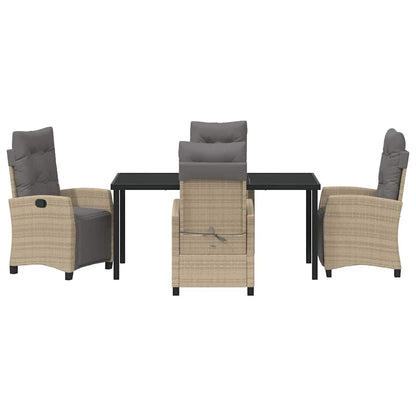 Set da Pranzo per Giardino 5 pcs Beige polyrattan - homemem39