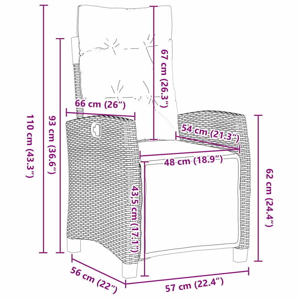 Set da Pranzo per Giardino 5 pcs Grigio chiaro polyrattan - homemem39