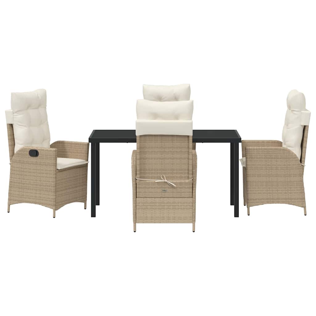Set da Pranzo per Giardino 5 pcs Beige polyrattan - homemem39