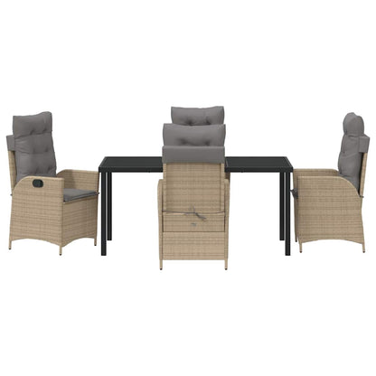 Set da Pranzo per Giardino 5 pcs Beige polyrattan - homemem39