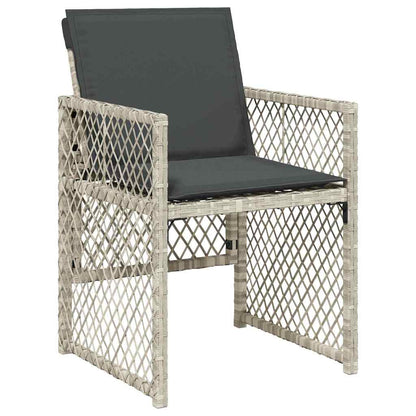 Set da Pranzo per Giardino 5 pcs Grigio chiaro polyrattan - homemem39