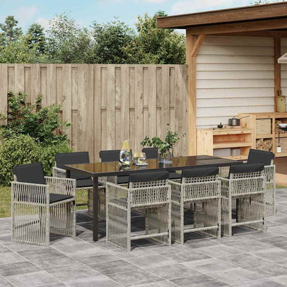 Set da Pranzo per Giardino 9 pcs Grigio chiaro | homemem39