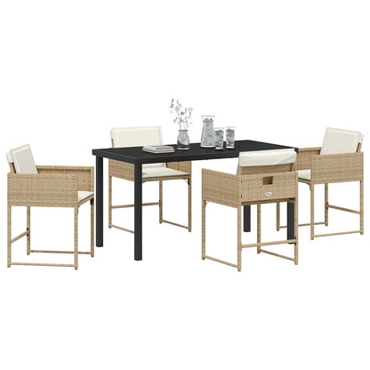 Set da Pranzo per Giardino 5 pcs Beige polyrattan - homemem39