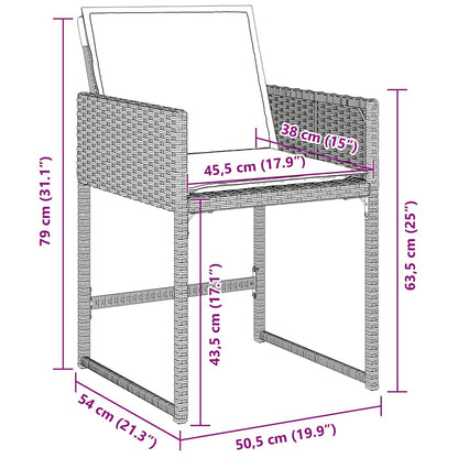 Set da Pranzo per Giardino 5 pcs Grigio chiaro polyrattan - homemem39