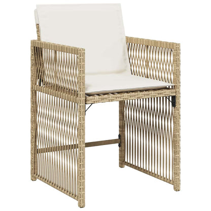 Set da Pranzo per Giardino 5 pcs Beige polyrattan | homemem39