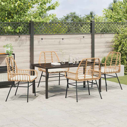 Set da Pranzo per Giardino 5 pcs Marrone polyrattan - homemem39