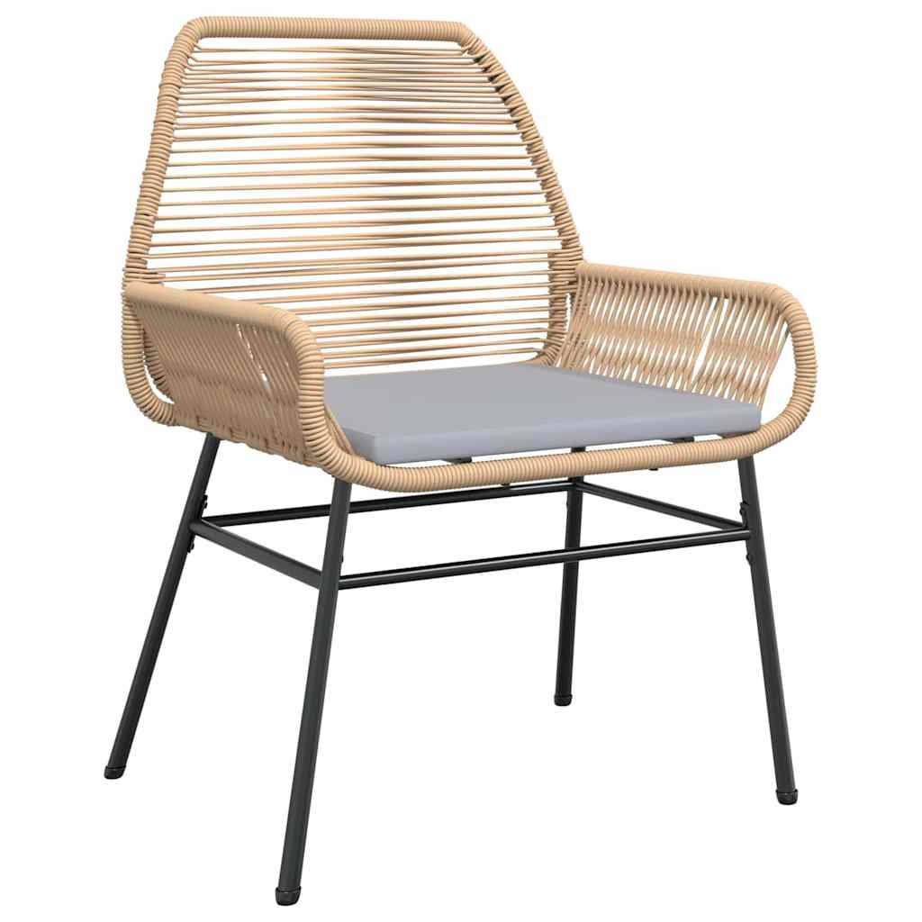 Set da Pranzo per Giardino con cuscino 5 pcs Marrone polyrattan | homemem39