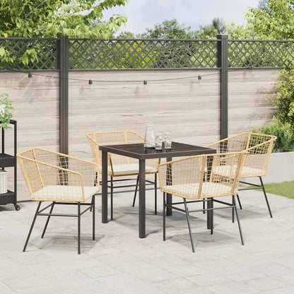 Set da Pranzo per Giardino 5 pcs Marrone polyrattan - homemem39