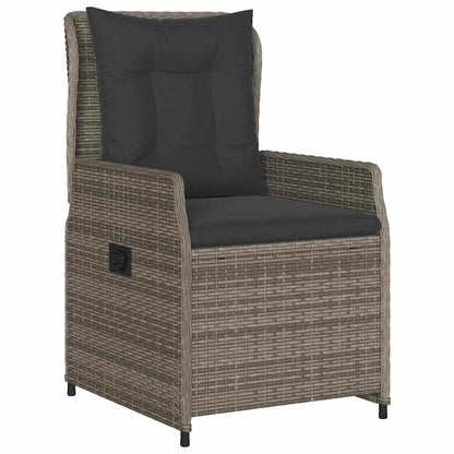 Set da Pranzo per Giardino 9 pz Grigio polyrattan | homemem39