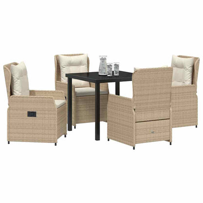 Set da Pranzo per Giardino 5 pcs Beige polyrattan - homemem39