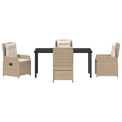 Set da Pranzo per Giardino 5 pcs Beige polyrattan - homemem39