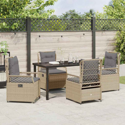 Set da Pranzo per Giardino 5 pcs Beige polyrattan - homemem39