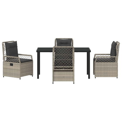 Set da Pranzo per Giardino 5 pcs Grigio chiaro polyrattan - homemem39