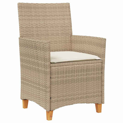 Set da Pranzo per Giardino 9 pcs Beige polyrattan | homemem39