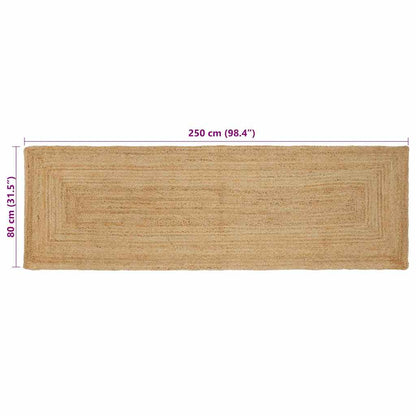 Tappeto da Area Beige 80 x 250 cm Juta - homemem39
