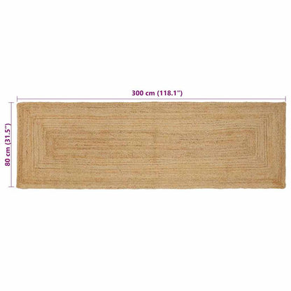 Tappeto da Area Beige 80 x 300 cm Juta - homemem39