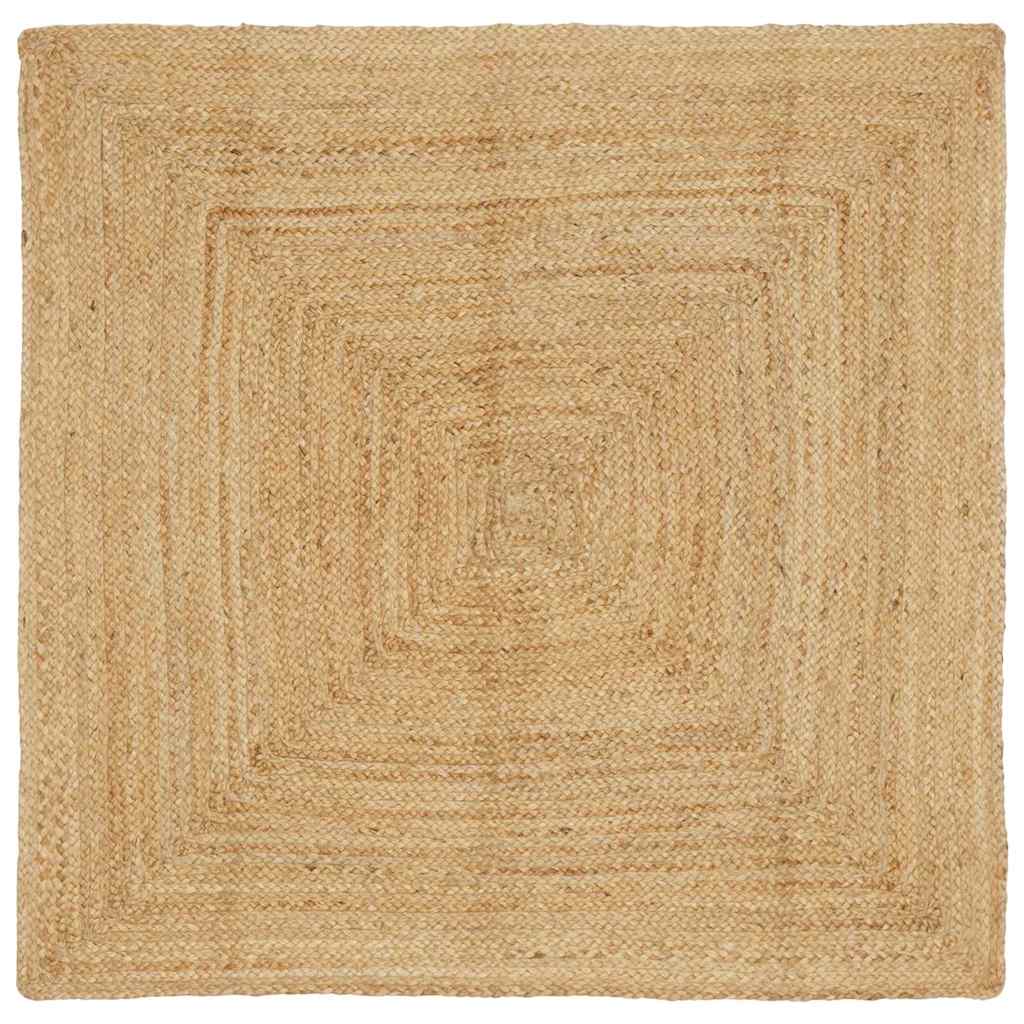 Tappeto da Area Beige 120 x 120 cm Juta - homemem39