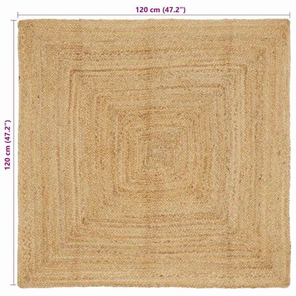 Tappeto da Area Beige 120 x 120 cm Juta - homemem39