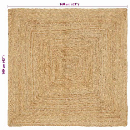Tappeto da Area Beige 160 x 160 cm Juta - homemem39