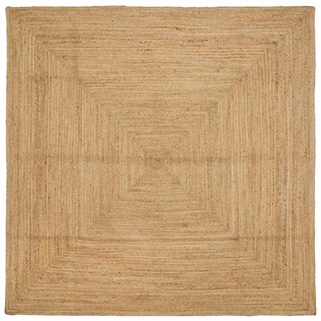Tappeto da Area Beige 200 x 200 cm Juta - homemem39