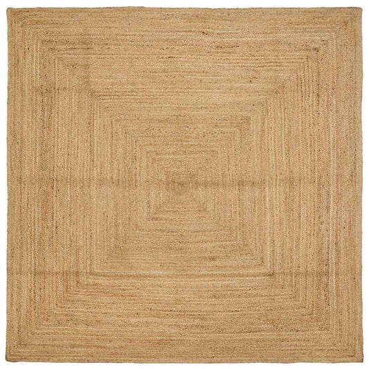 Tappeto da Area Beige 200 x 200 cm Juta - homemem39