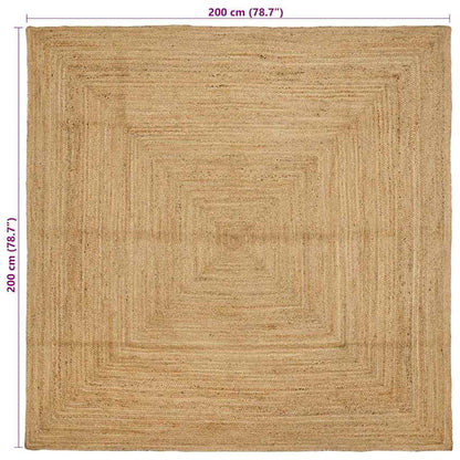 Tappeto da Area Beige 200 x 200 cm Juta - homemem39