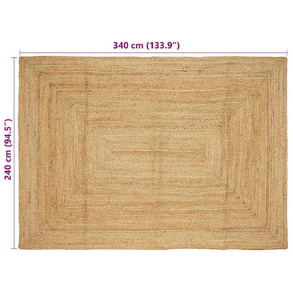 Tappeto da Area Beige 240 x 340 cm Juta - homemem39