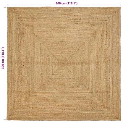 Tappeto da Area Beige 300 x 300 cm Juta - homemem39