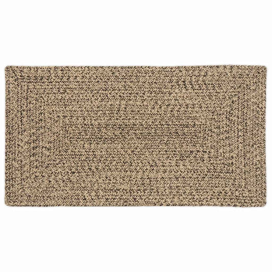 Tappeto Naturale e nero 60 x 110 cm Juta