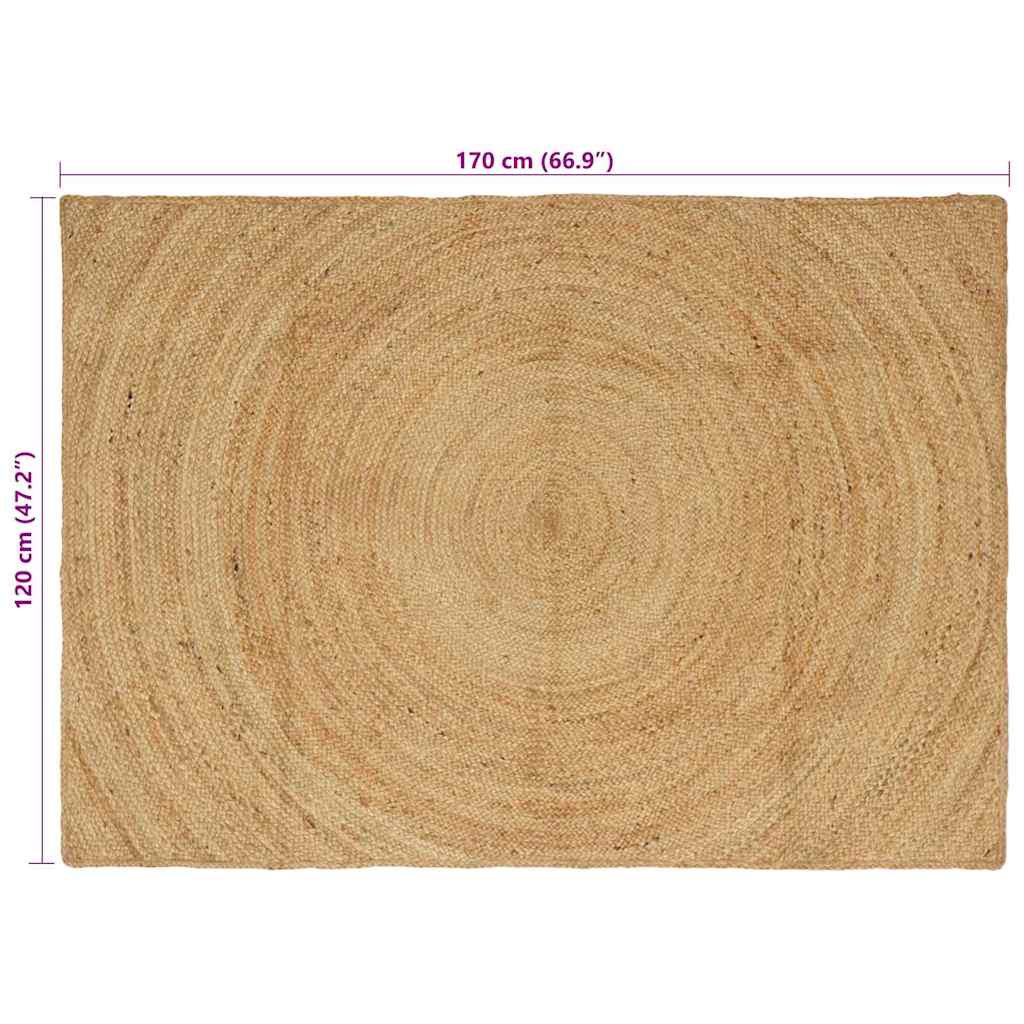 Tappeto Marrone 120 x 170 cm Juta