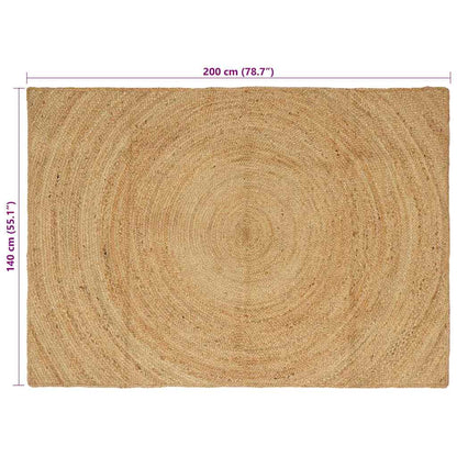 Tappeto Marrone 140 x 200 cm Juta