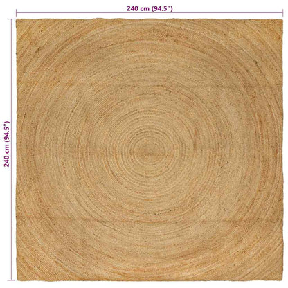 Tappeto Marrone 240 x 240 cm Juta