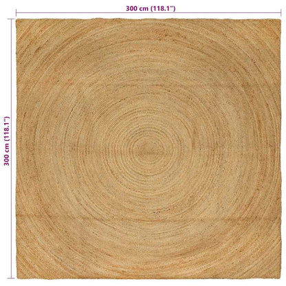 Tappeto Marrone 300 x 300 cm Juta