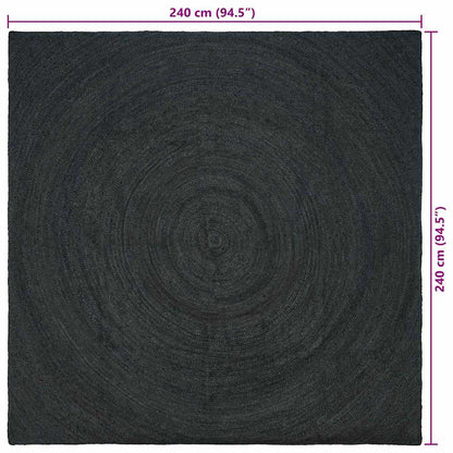 Tappeto Grigio scuro 240 x 240 cm Juta