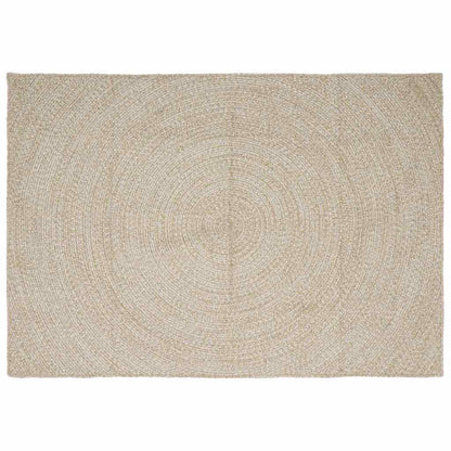 Tappeto Naturale e Bianco 200 x 290 cm Juta