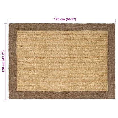 Tappeti per area Naturale e Grigio 120 x 170 cm Juta | homemem39