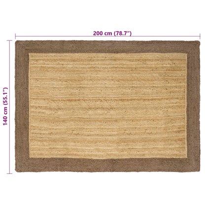 Tappeti per area Naturale e Grigio 140 x 200 cm Juta | homemem39