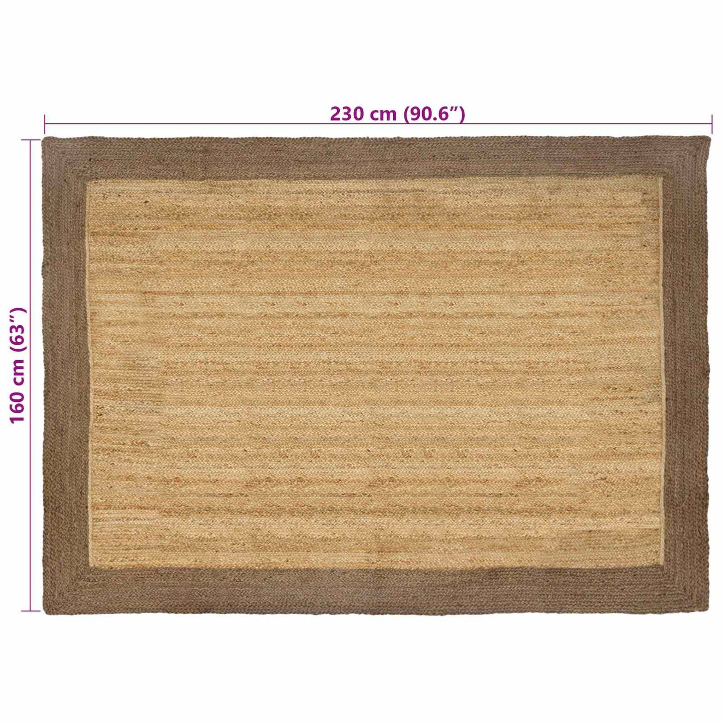 Tappeti per area Naturale e Grigio 160 x 230 cm Juta | homemem39