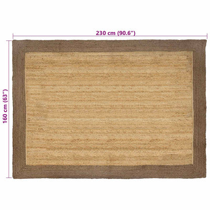 Tappeti per area Naturale e Grigio 160 x 230 cm Juta | homemem39