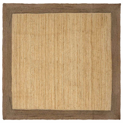 Tappeti per area Naturale e Grigio 200 x 200 cm Juta | homemem39
