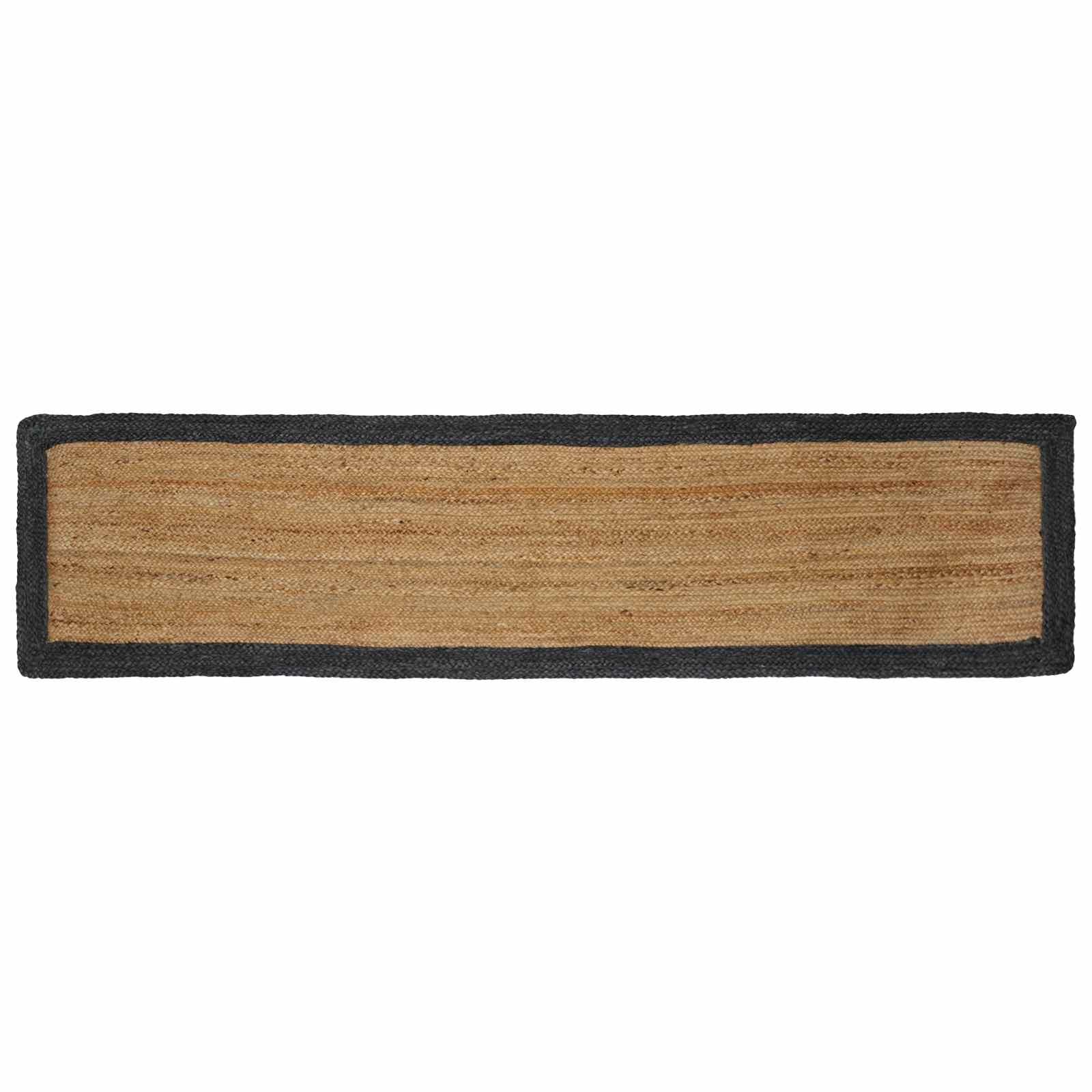 Tappeti per area Naturale e Grigio Scuro 60 x 200 cm Juta | homemem39