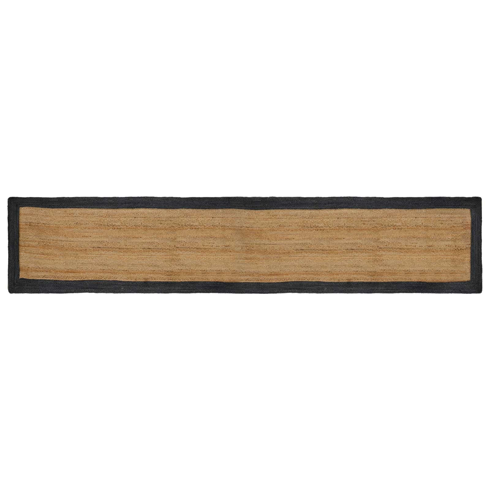 Tappeti per area Naturale e Grigio Scuro 60 x 400 cm Juta | homemem39