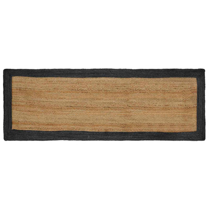 Tappeti per area Naturale e Grigio Scuro 80 x 200 cm Juta | homemem39