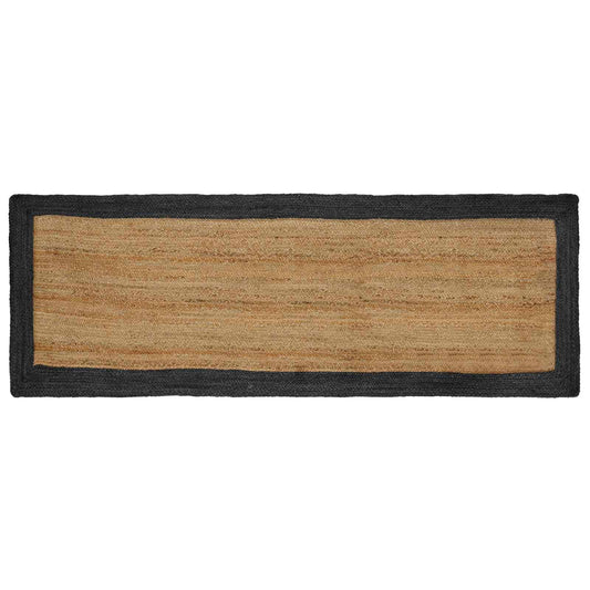 Tappeti per area Naturale e Grigio Scuro 80 x 200 cm Juta | homemem39