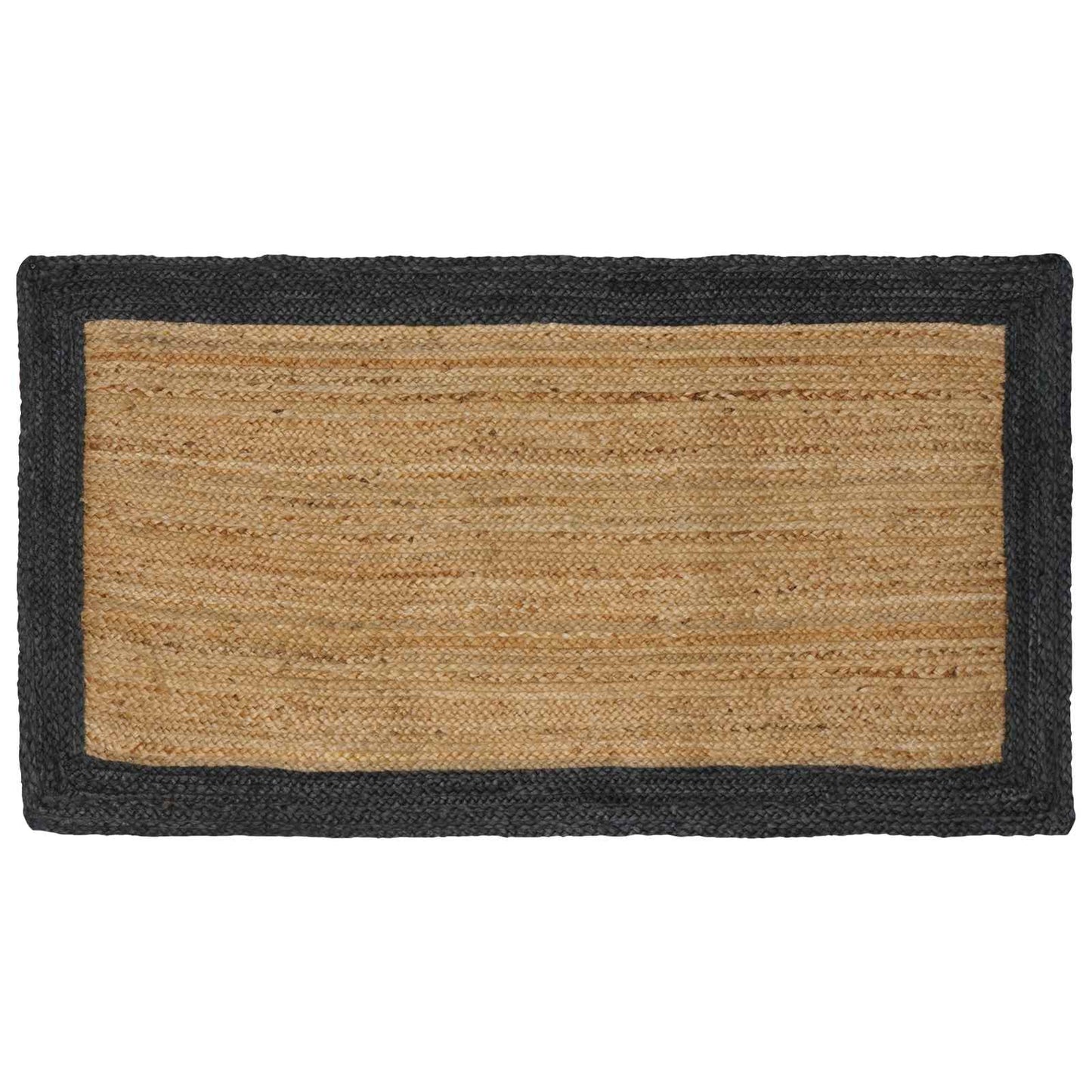 Tappeti per area Naturale e Grigio Scuro 100 x 200 cm Juta | homemem39