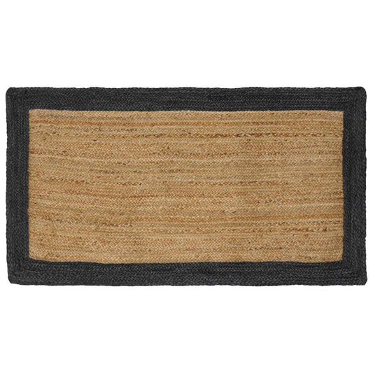 Tappeti per area Naturale e Grigio Scuro 100 x 200 cm Juta | homemem39