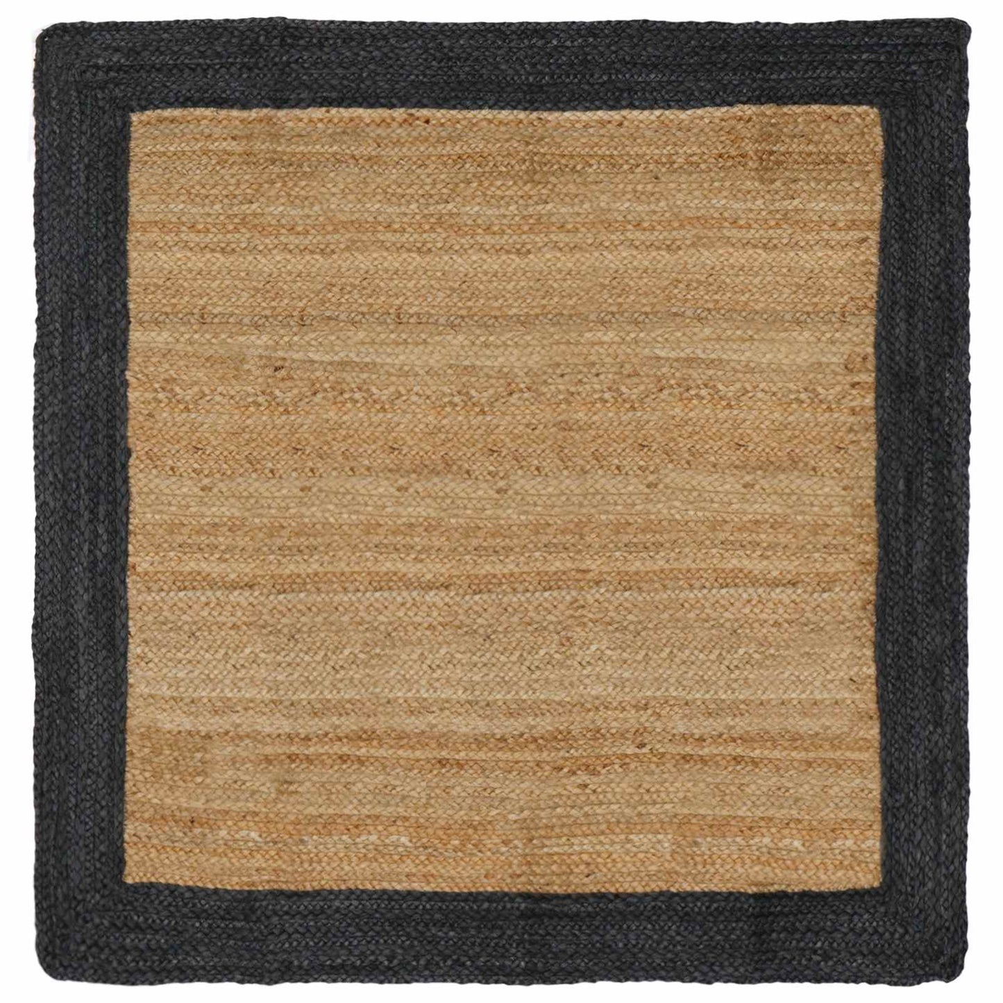 Tappeti per area Naturale e Grigio Scuro 160 x 160 cm Juta | homemem39
